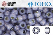 TOHO Round Seed Beads (RR8-PF2124) 8/0 Round Medium - PermaFinish - Silver-Lined Milky Tanzanite