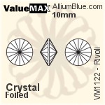 ValueMAX Rivoli (VM1122) 10mm - Clear Crystal With Foiling