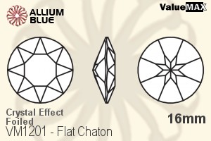 ValueMAX Flat Chaton (VM1201) 16mm - Crystal Effect With Foiling