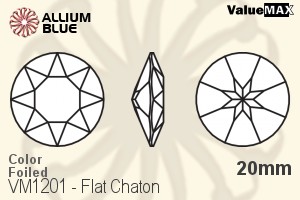 VALUEMAX CRYSTAL Flat Chaton 20mm Light Smoked Topaz F