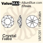 Swarovski Pear Flat Back No-Hotfix (2303) 14x9mm - Clear Crystal With Platinum Foiling