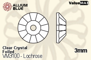 VALUEMAX CRYSTAL Lochrose Sew-on Stone 3mm Crystal F