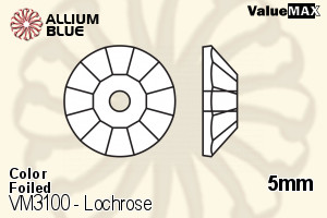 VALUEMAX CRYSTAL Lochrose Sew-on Stone 5mm Burgundy F