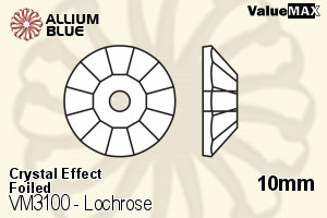 VALUEMAX CRYSTAL Lochrose Sew-on Stone 10mm Crystal Aurore Boreale F