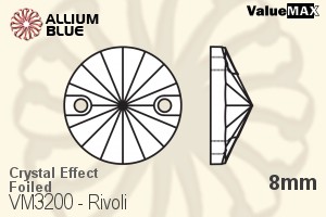 VALUEMAX CRYSTAL Rivoli Sew-on Stone 8mm Crystal Aurore Boreale F