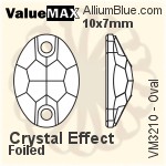 ValueMAX Oval Sew-on Stone (VM3210) 10x7mm - Crystal Effect With Foiling