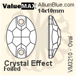 ValueMAX Oval Sew-on Stone (VM3210) 10x7mm - Crystal Effect With Foiling