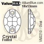 ValueMAX Oval Sew-on Stone (VM3210) 8x6mm - Crystal Effect With Foiling