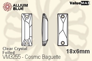 VALUEMAX CRYSTAL Cosmic Baguette Sew-on Stone 18x6mm Crystal F