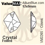 ValueMAX Cosmic Sew-on Stone (VM3265) 12x9mm - Clear Crystal With Foiling