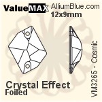 ValueMAX Cosmic Sew-on Stone (VM3265) 12x9mm - Crystal Effect With Foiling