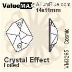 ValueMAX Cosmic Sew-on Stone (VM3265) 14x11mm - Crystal Effect With Foiling