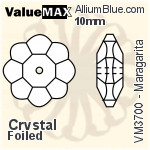 ValueMAX Maragarita Sew-on Stone (VM3700) 10mm - Clear Crystal With Foiling