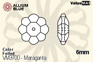 VALUEMAX CRYSTAL Maragarita Sew-on Stone 6mm Peridot F