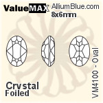 ValueMAX Oval Fancy Stone (VM4100) 8x6mm - Clear Crystal With Foiling