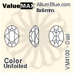 ValueMAX Oval Fancy Stone (VM4100) 8x6mm - Color Unfoiled