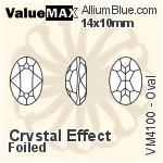 ValueMAX Oval Fancy Stone (VM4100) 14x10mm - Crystal Effect With Foiling