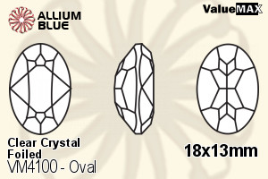 VALUEMAX CRYSTAL Oval Fancy Stone 18x13mm Crystal F