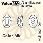 バリューマックス Oval ファンシーストーン (VM4100) 8x6mm - カラー Mix