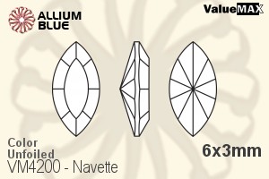 ValueMAX Navette Fancy Stone (VM4200) 6x3mm - Color Unfoiled