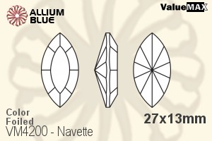 VALUEMAX CRYSTAL Navette Fancy Stone 27x13mm Sapphire F