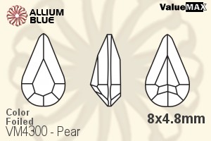 VALUEMAX CRYSTAL Pear Fancy Stone 8x4.8mm Sapphire F