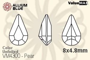 VALUEMAX CRYSTAL Pear Fancy Stone 8x4.8mm Jet