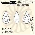 ValueMAX Pear Fancy Stone (VM4300) 8x4.8mm - Color Unfoiled