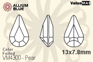 VALUEMAX CRYSTAL Pear Fancy Stone 13x7.8mm Emerald F