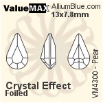 ValueMAX Pear Fancy Stone (VM4300) 13x7.8mm - Crystal Effect With Foiling