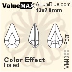 バリューマックス Pear ファンシーストーン (VM4320) 18x13mm - カラー Effect 裏面フォイル