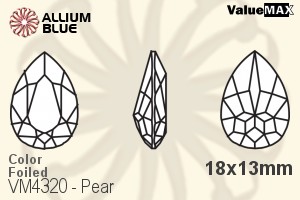 VALUEMAX CRYSTAL Pear Fancy Stone 18x13mm Amethyst F