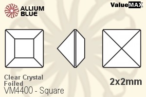 VALUEMAX CRYSTAL Square Fancy Stone 2x2mm Crystal F