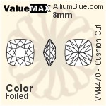 ValueMAX Cushion Cut Fancy Stone (VM4470) 8mm - Color With Foiling