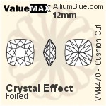 ValueMAX Cushion Cut Fancy Stone (VM4470) 12mm - Crystal Effect With Foiling