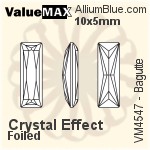 ValueMAX Oval Fancy Stone (VM4100) 6x4mm - Clear Crystal With Foiling