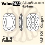 ValueMAX Octagon Fancy Stone (VM4600) 6x4mm - Color With Foiling