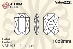 VALUEMAX CRYSTAL Octagon Fancy Stone 10x8mm Burgundy F