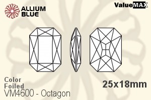 VALUEMAX CRYSTAL Octagon Fancy Stone 25x18mm Burgundy F
