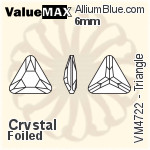ValueMAX Triangle Fancy Stone (VM4722) 6mm - Clear Crystal With Foiling