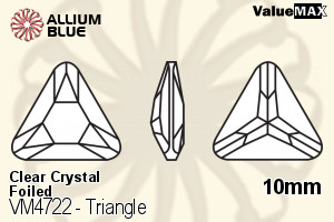 ValueMAX Triangle Fancy Stone (VM4722) 10mm - Clear Crystal With Foiling