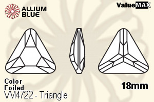 VALUEMAX CRYSTAL Triangle Fancy Stone 18mm Burgundy F
