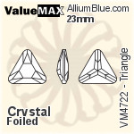 ValueMAX Triangle Fancy Stone (VM4722) 23mm - Clear Crystal With Foiling