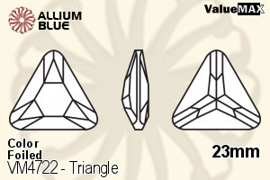 ValueMAX Triangle Fancy Stone (VM4722) 23mm - Color With Foiling