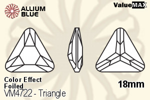 ValueMAX Triangle Fancy Stone (VM4722) 18mm - Color Effect With Foiling