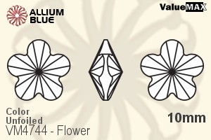 ValueMAX Flower Fancy Stone (VM4744) 10mm - Color Unfoiled