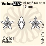 ValueMAX Star Fancy Stone (VM4745) 6mm - Clear Crystal With Foiling