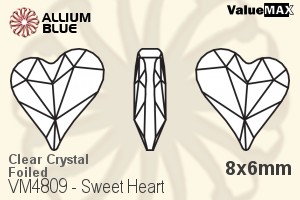 VALUEMAX CRYSTAL Sweet Heart Fancy Stone 8x6mm Crystal F