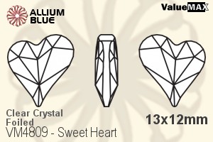 VALUEMAX CRYSTAL Sweet Heart Fancy Stone 13x12mm Crystal F