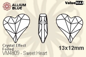 VALUEMAX CRYSTAL Sweet Heart Fancy Stone 13x12mm Crystal Champagne F